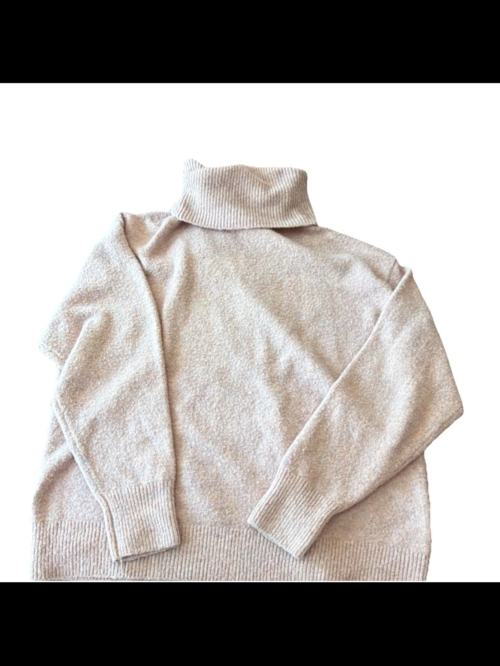 Soft Knit Turtleneck Sweater in Light pink